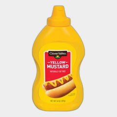 4 Bottles Clover Valley Yellow Mustard, 14 oz