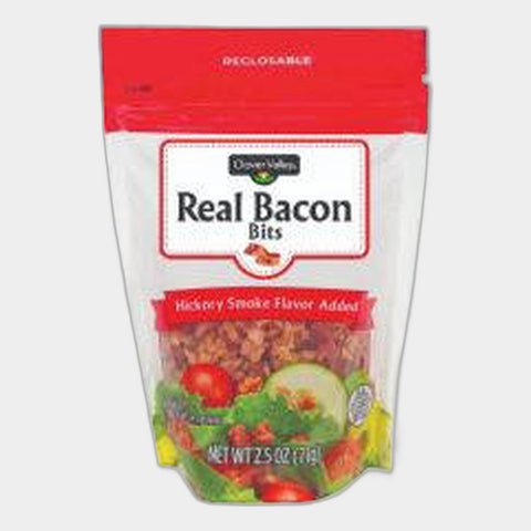 2 Bags Clover Valley Real Bacon Bits, Hickory Smoked, 2.5 oz