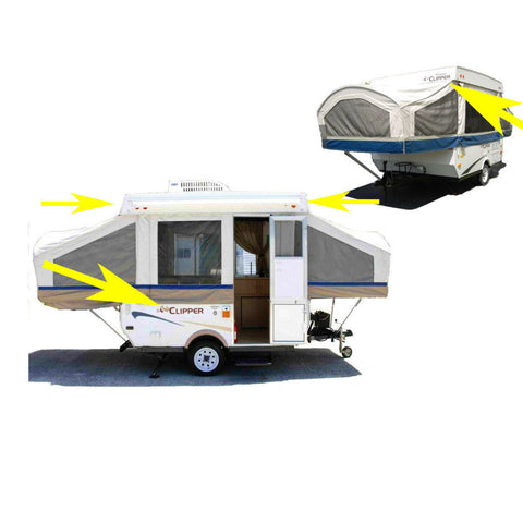 2 Stickers Decals Coachmen Clipper Pop Up Camper 106 107 Sport 1270 POPUP