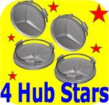 4 Hub Cap Stars Mercedes Benz C 220 230 280 C36 34 202