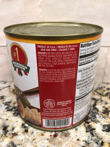4 Cans of Juanita's Menudo with Honeycomb Tripe, 25 oz