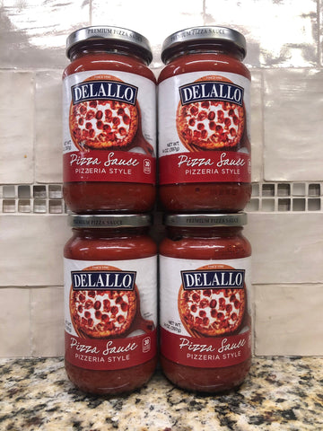 4 JARS Pizzeria Style Delallo Pizza Sauce 14 oz Jar Tomato Maker Crust