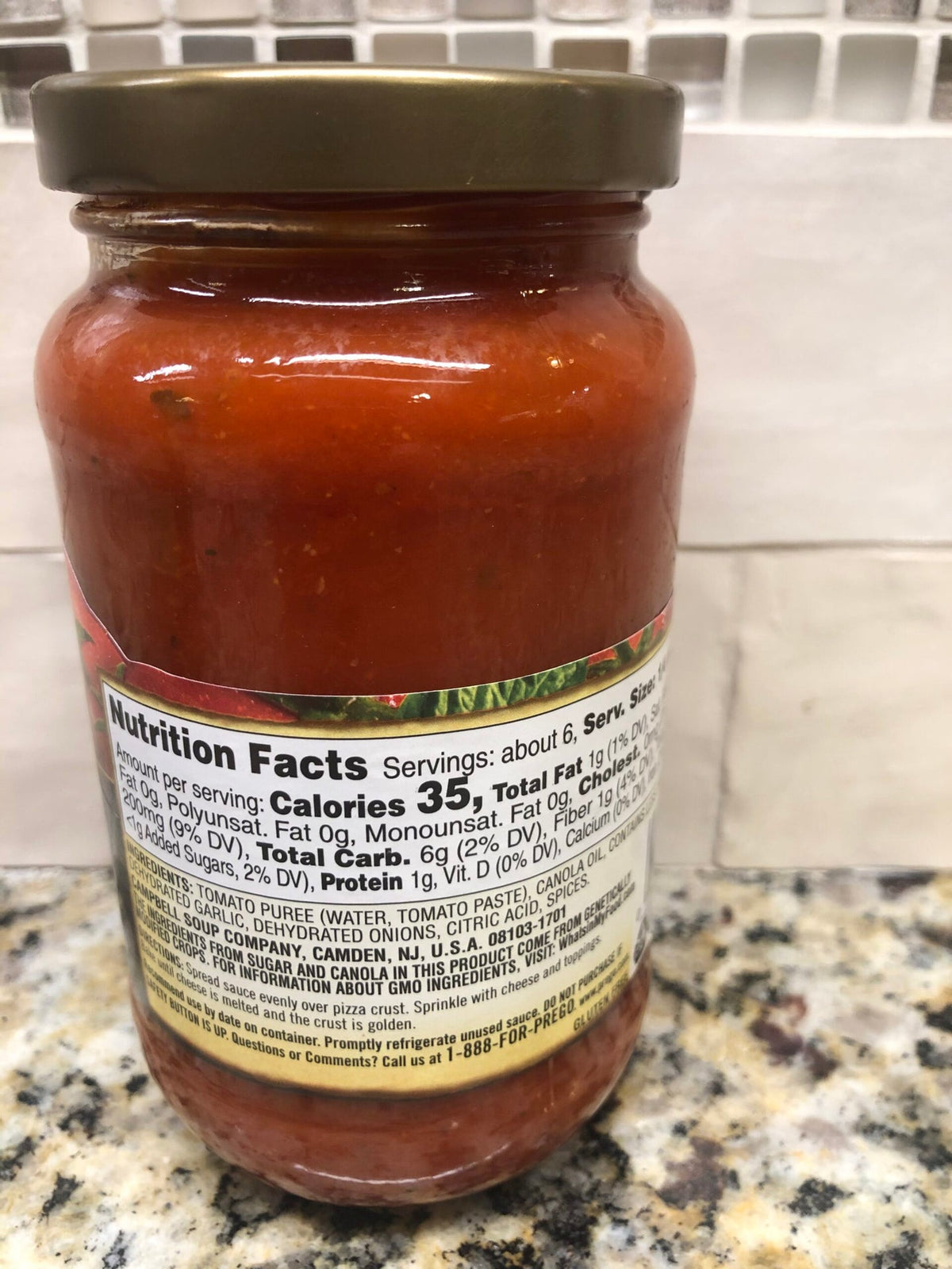 4 Jars of Pizzeria Style Prego Pizza Sauce, 14 oz