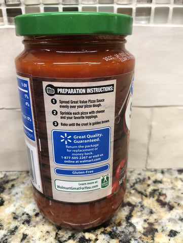 4 Jars of Great Value Authentic Pizza Sauce, 14 oz