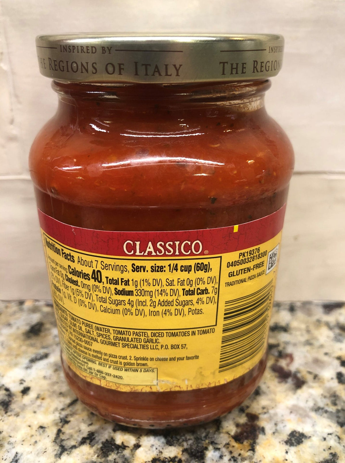 4 Jars of Classico Signature Recipes Traditional Pizza Sauce, 14 oz