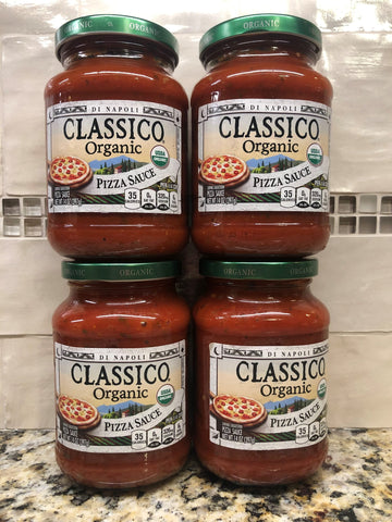 4 JARS Classico Signature Recipes ORGANIC Pizza Sauce 14 oz Jar Tomato Pie