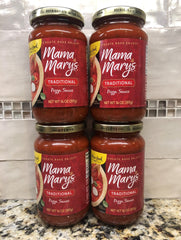 4 JARS Mama Mary's Traditional Pizza Sauce 14 oz Jar Tomato Maker Crust Pie