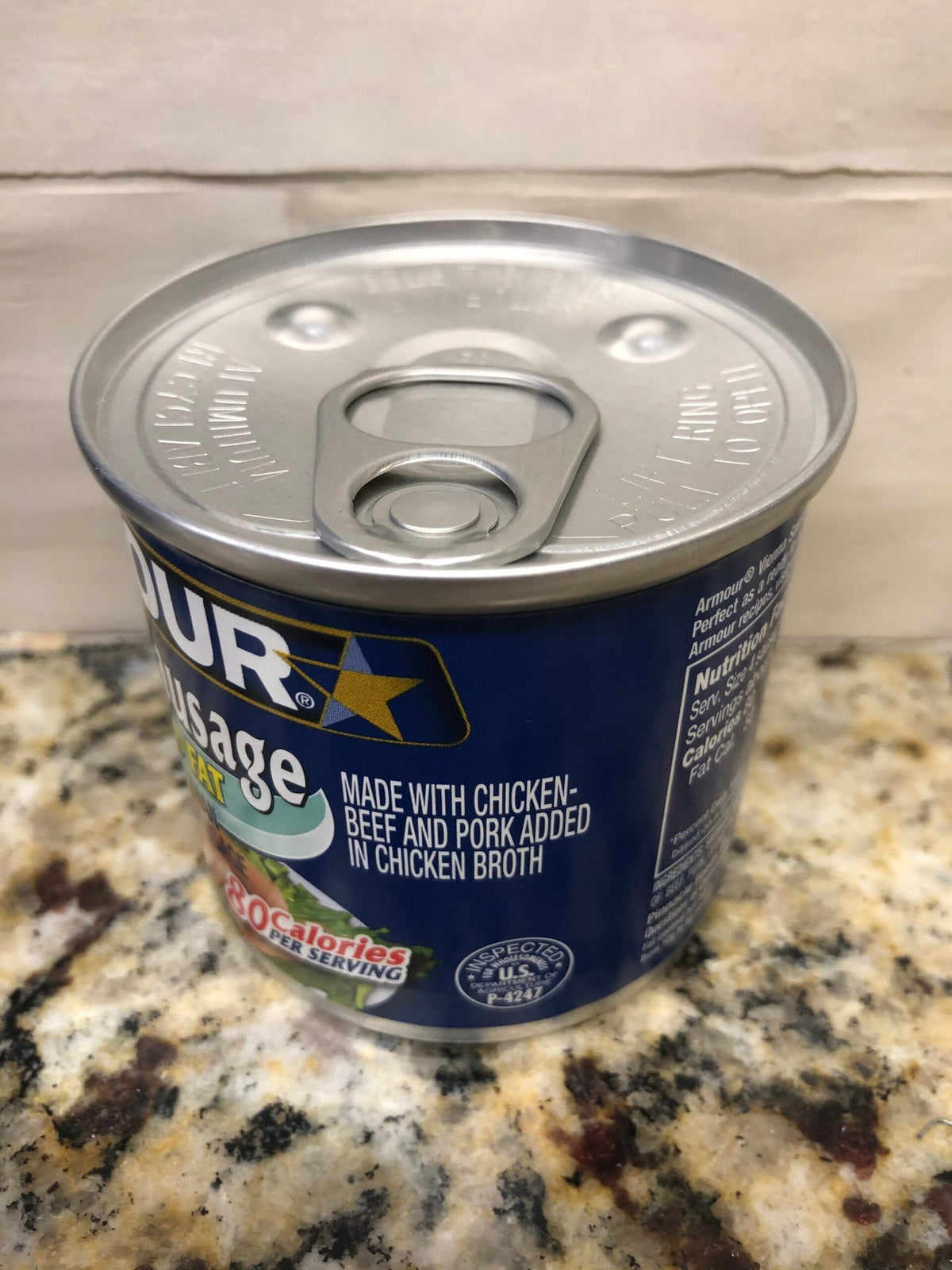 12 Cans Armour Reduced Fat Vienna Sausage Meat 4.6 oz