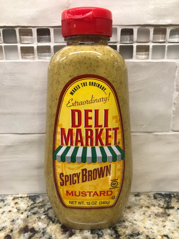 4 Bottles of Deli Market Spicy Brown Mustard, 12 oz