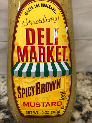 FOUR Squeeze Bottle of Deli Market Spicy Brown Mustard 12 Oz Chicken Hamburger