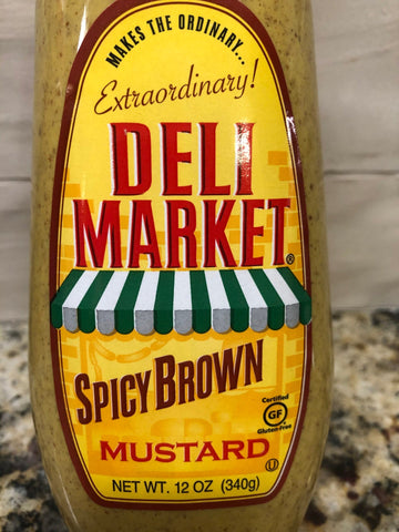 4 Bottles of Deli Market Spicy Brown Mustard, 12 oz