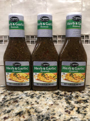 3 BOTTLES Supreme Tradition Herb & Garlic Marinade Sauce Meat 12.25 oz