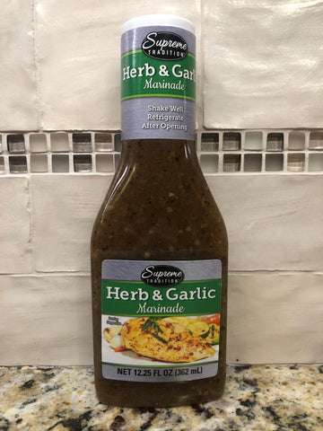 3 BOTTLES Supreme Tradition Herb & Garlic Marinade Sauce Meat 12.25 oz