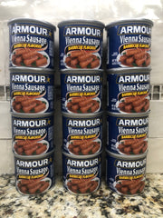 12 Cans Armour Barbecue Flavored Vienna Sausage Meat 4.6 oz Wiener FREE SHIP