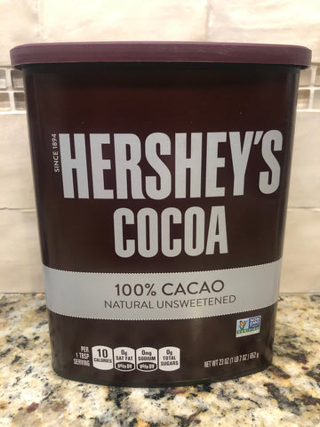 2 Cans Hershey's Unsweetened Cocoa Powder 23 oz Chocolate Milk Dessert Baking