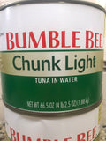2 Cans of Bumble Bee Chunk Light Tuna in Water, 66.5 oz