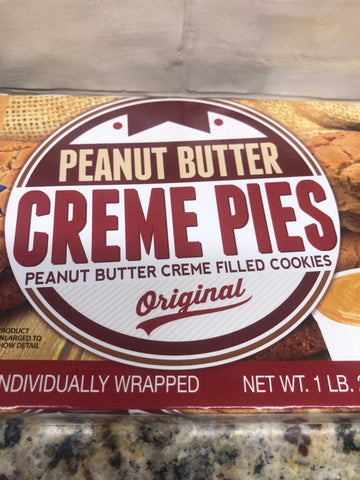 Big Pack Little Debbie Peanut Butter Creme Pies 6 pack Cookies Soft Sandwich