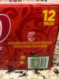 12 pack of CHERRY LEMON SUN DROP Cans citrus cola SUNDROP Soda