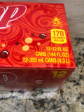 12 pack of Cherry Lemon Sun Drop Cans citrus cola Sundrop Soda