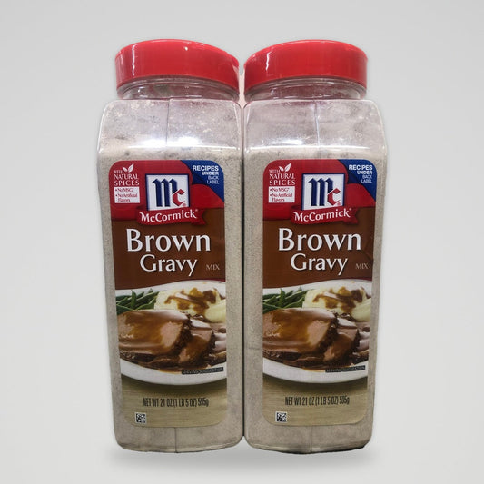 2 Jars of McCormick Premium Brown Gravy Mix, 18 oz