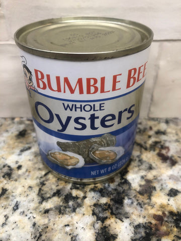 Bumble Bee Steamed Shucked Whole Oysters 8 oz Can Stew Chowder