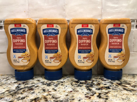 4 BOTTLES Hellmann's Condiment Spicy Dipping Sauce 11 oz Chicken Dip