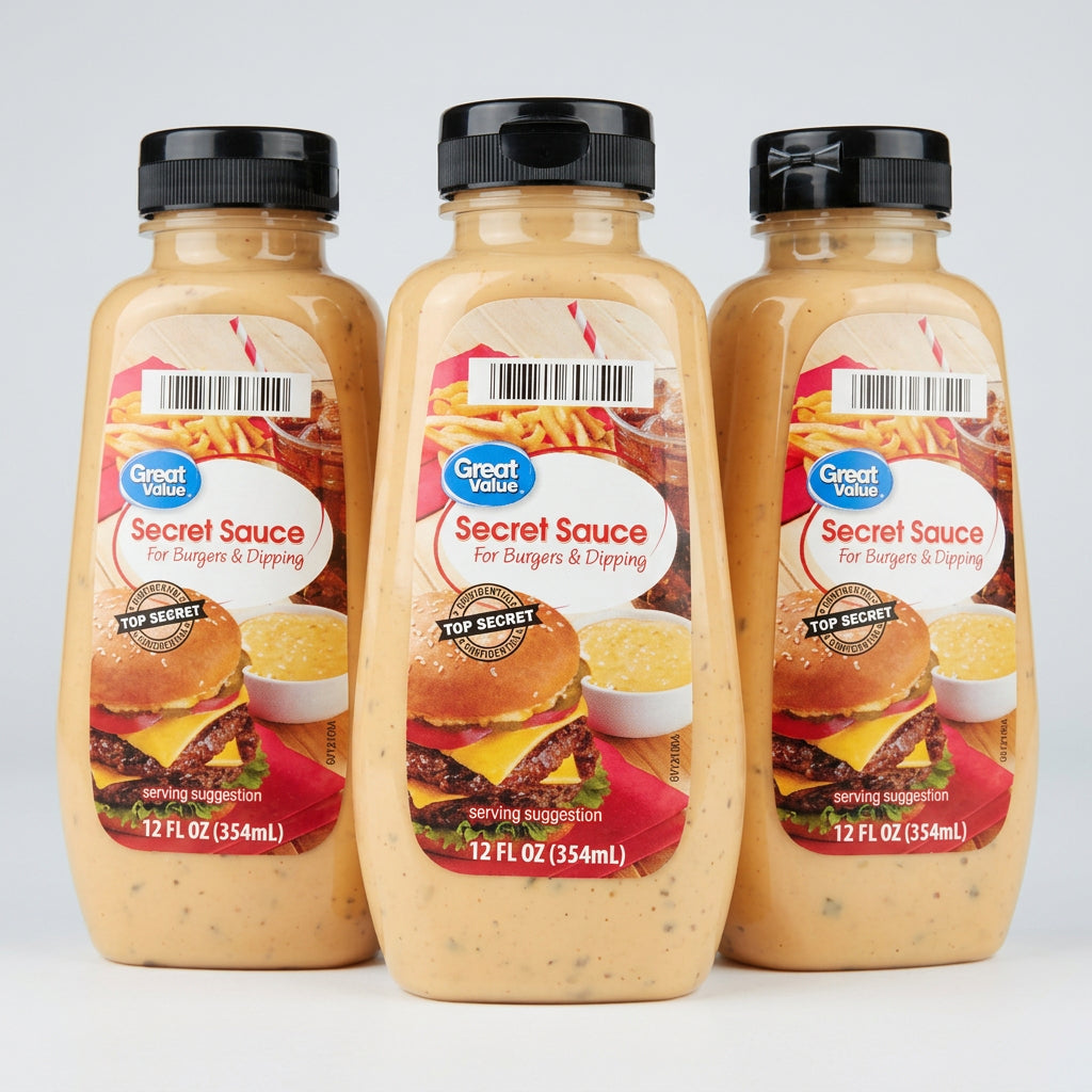 3 Bottles of Great Value Secret Sauce for Burgers & Dipping, 12 oz