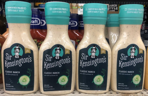 4 BOTTLES Sir Kensington's Classic Ranch 9 oz Dressing Dip Salad