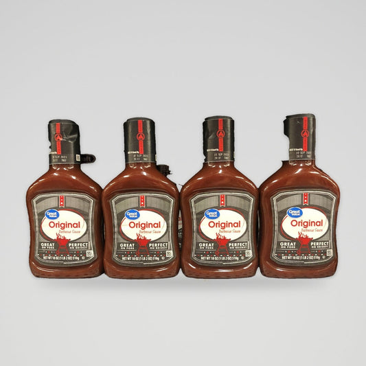 4 Bottles Great Value Original Barbecue Sauce Dip BBQ Pork Brisket
