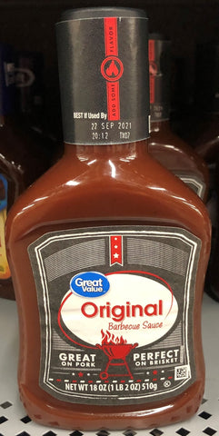 4 BOTTLES Great Value Original Barbecue Sauce Dip BBQ Pork Brisket