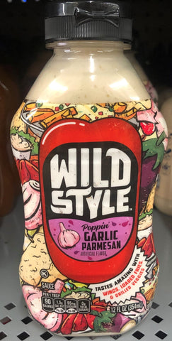 4 BOTTLES Wild Style Poppin' Garlic Parmesan Sauce 12 oz Chicken Dip