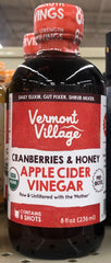 Vermont Village Cranberries & Honey Apple Cider Sipping Vinegar 8 Oz