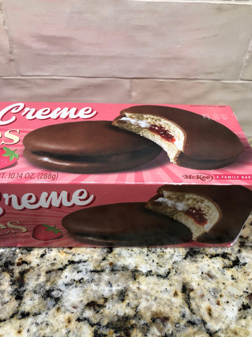 Little Debbie Strawberry Jelly Creme Pies 10 oz Sweet Rolls Cookie