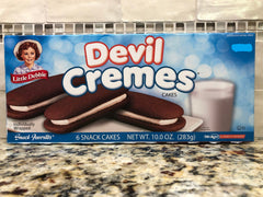 Little Debbie Devil Cremes Cakes 6 ct 10 oz Chocolate Vanilla Icing