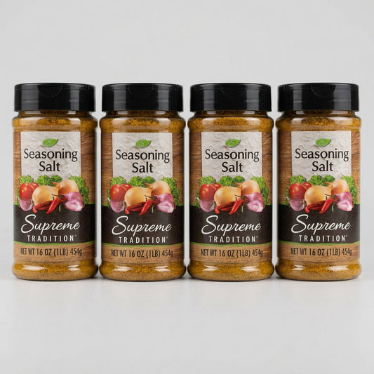 4 Jars of Supreme Tradition Seasoning Salt, 16 oz