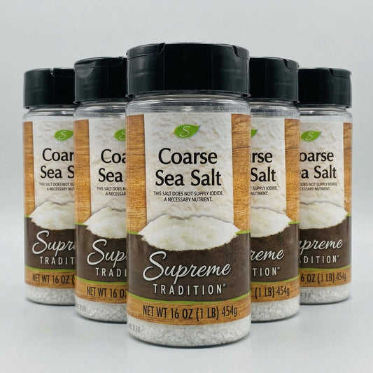 4 Jars Supreme Tradition Coarse Sea Salt 16 oz