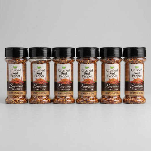 6 Jars Supreme Tradition Crushed Red Pepper 1.76 oz