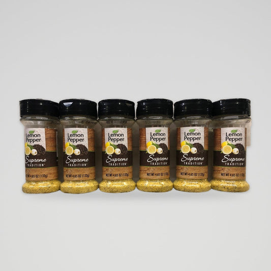 6 Jars of Supreme Tradition Lemon Pepper Seasoning, 4.65 oz