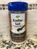 4 JARS Supreme Tradition Coarse Kosher Salt 16 oz fish beef chicken fries