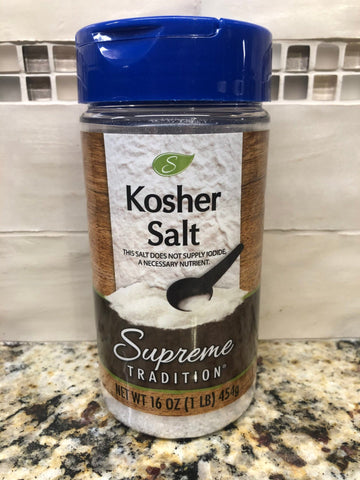 4 Jars Supreme Tradition Coarse Kosher Salt 16 oz