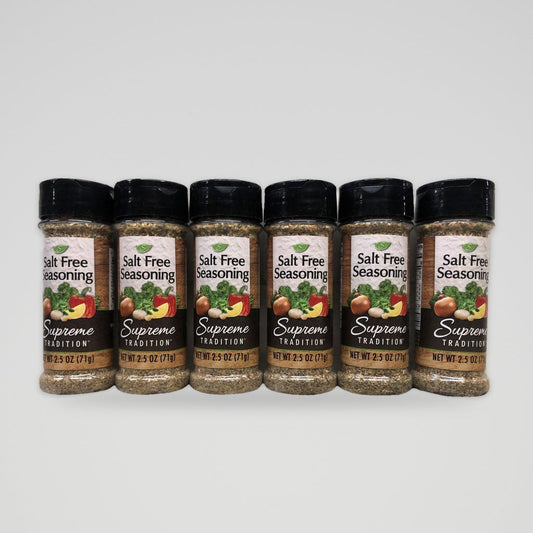 6 Jars of Supreme Tradition Salt Free Seasoning, 2.5 oz