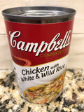8 CANS Campbell's Condensed Chicken with White & Wild Rice Soup 10.5 oz Can