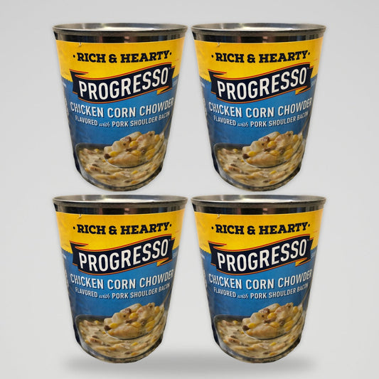 Progresso Rich & Hearty Chicken Corn Chowder with Bacon Soup, 18.5 oz Cans
