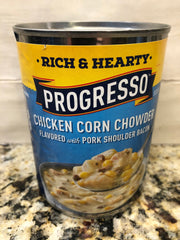 10 Cans of Progresso Rich & Hearty Chicken Corn Chowder w/ Bacon Soup, 18.5 oz