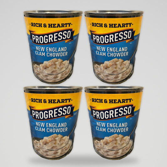 Progresso Rich & Hearty New England Clam Chowder Soup, 18.5 oz Cans