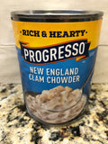 4 CANS Progresso Rich & Hearty New England Clam Chowder Soup 18.5 oz Can