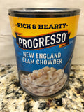 10 Cans of Progresso Rich & Hearty New England Clam Chowder Soup, 18.5 oz
