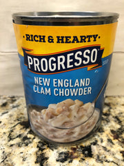 10 Cans of Progresso Rich & Hearty New England Clam Chowder Soup, 18.5 oz