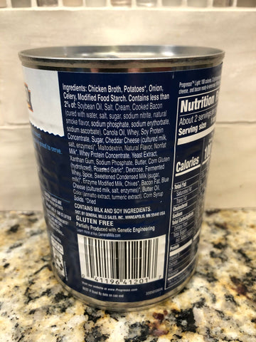 4 CANS Progresso Light Creamy Potato With Bacon and Cheese Soup 18.5 oz Can