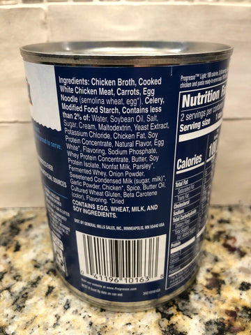 10 Cans of Progresso Light Creamy Chicken Noodle Soup, 18.5 oz